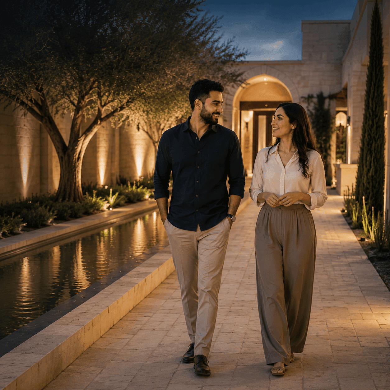 A couple walking together — Khuba is built for a shared Christian foundation